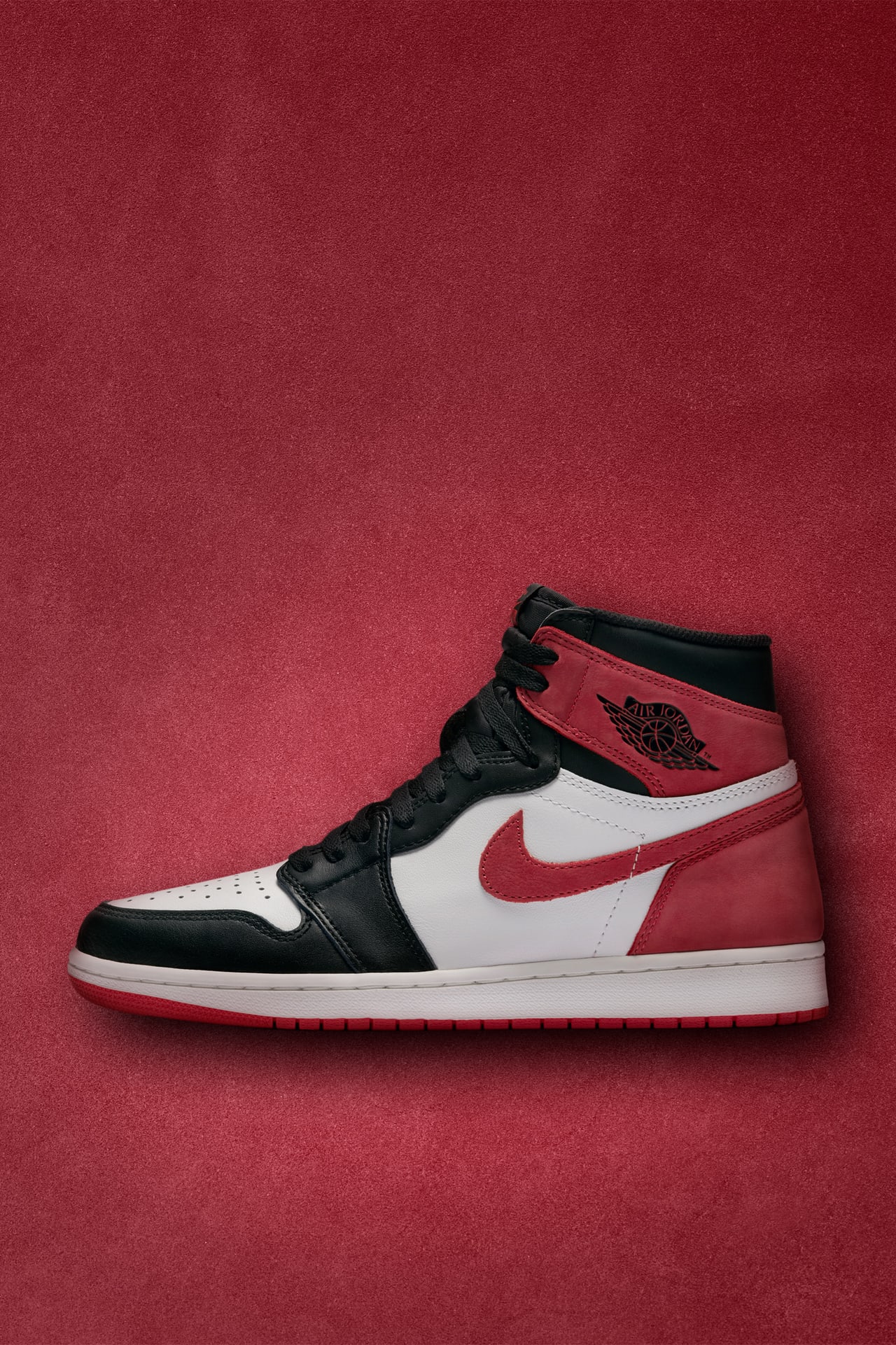 Jordan retro 1 black white red online