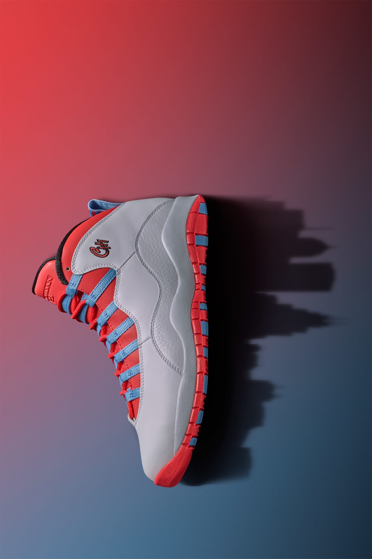 Jordan 10 red white blue best sale