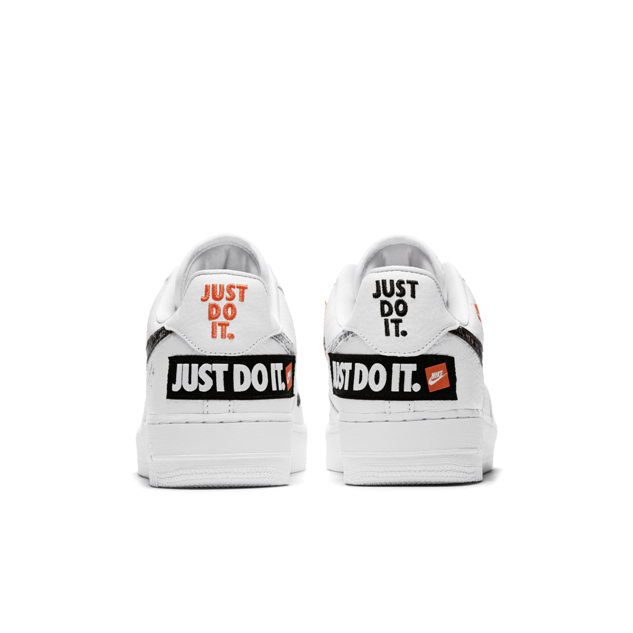 Nike air force just do it white orange best sale