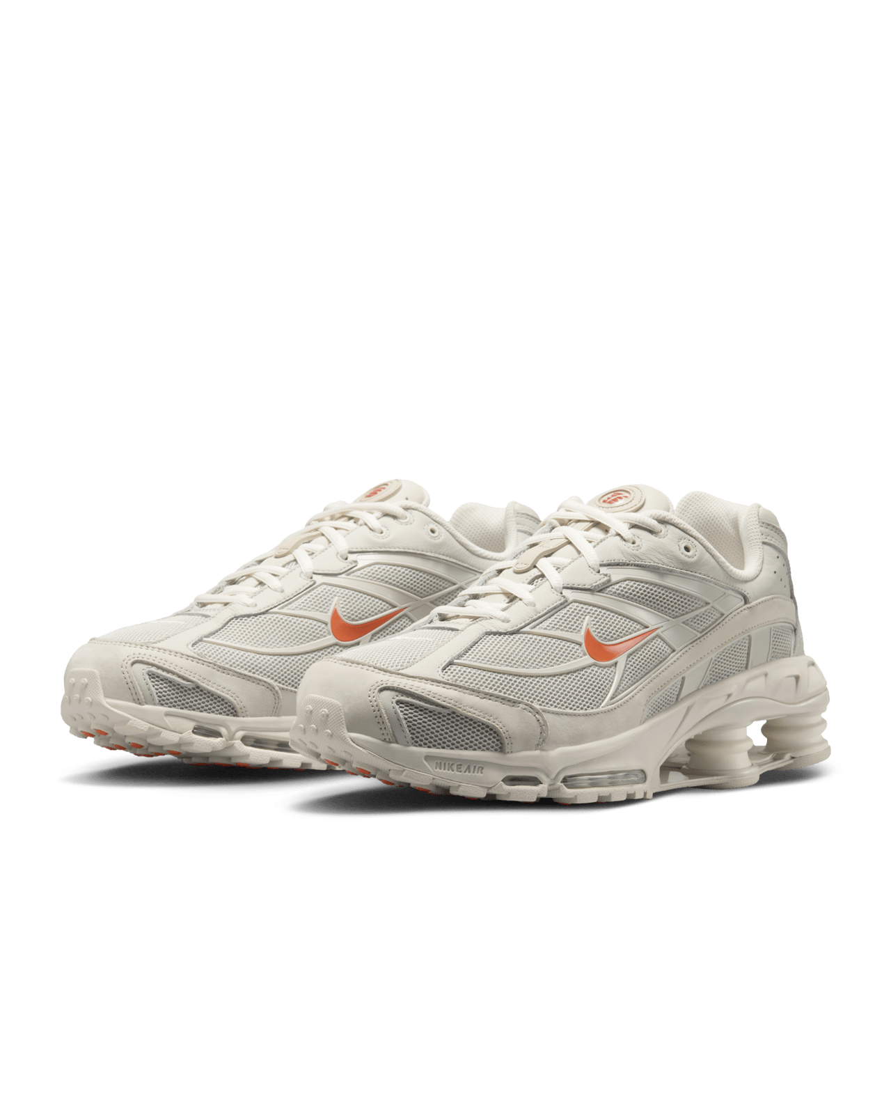 Nike shox grey and orange best sale