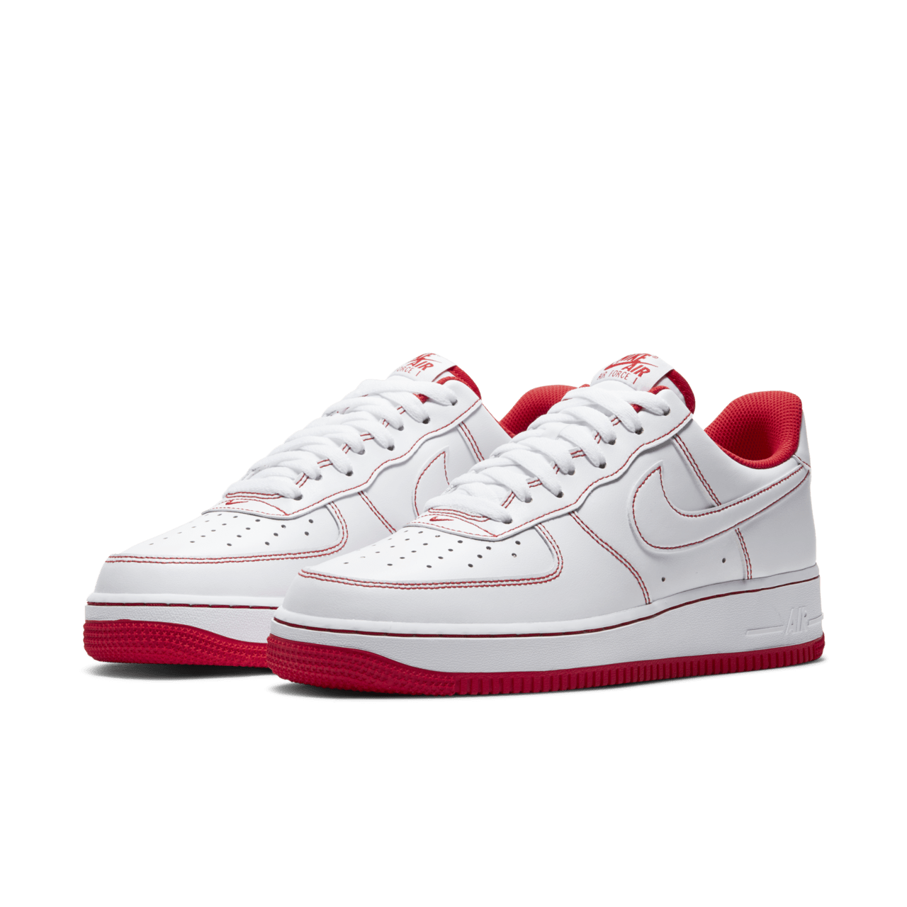 【NIKE公式】エア フォース 1 '07 ステッチ 'Radiant Red' (CV1724-100 / AF 1 '07)