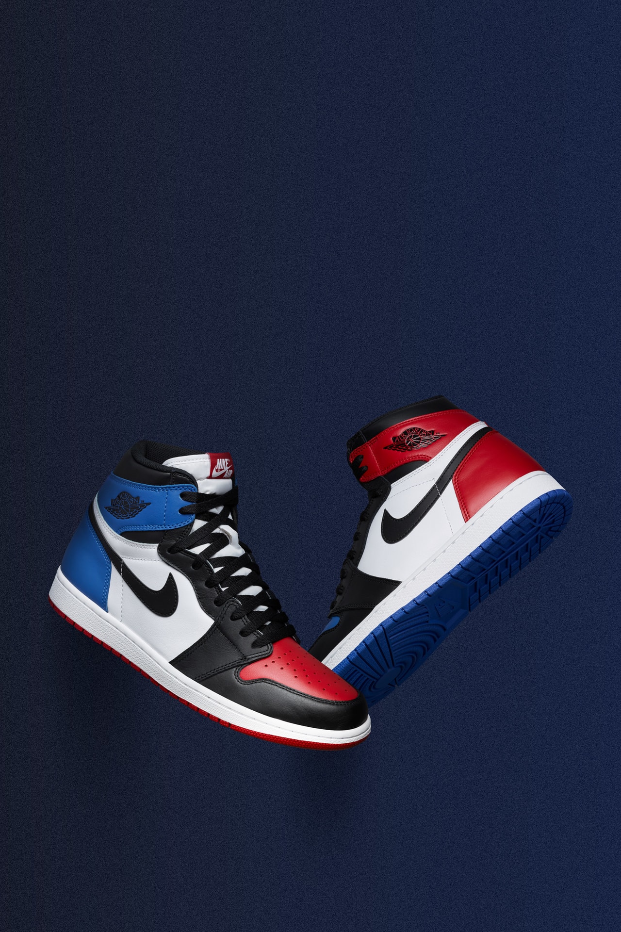 Jordan 1 top 3 red and blue on sale