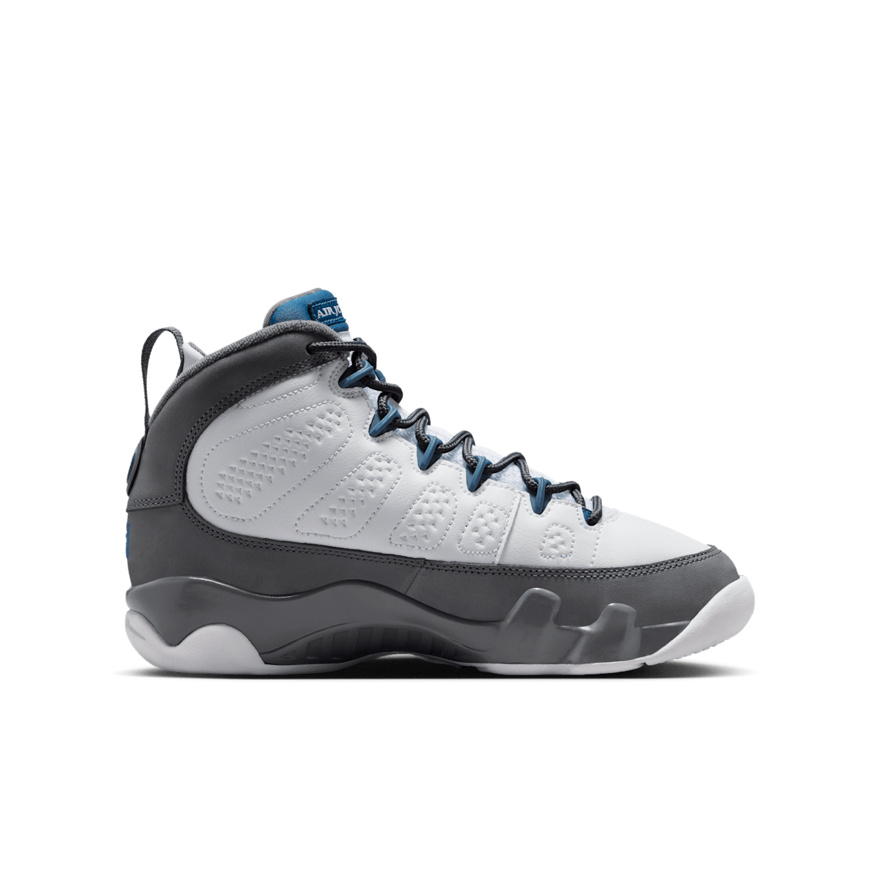 Big Kids' Air Jordan 9 'Flint Grey and French Blue' (HV4574-100)