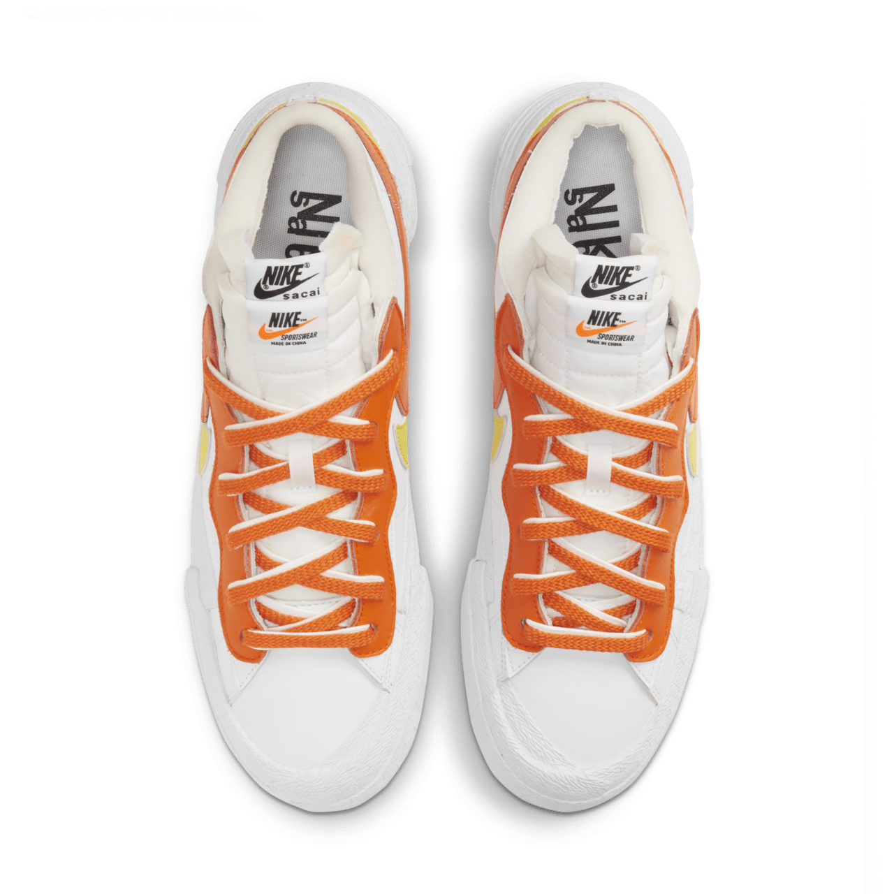Ημερομηνία κυκλοφορίας του Blazer Low x sacai "Magma Orange"