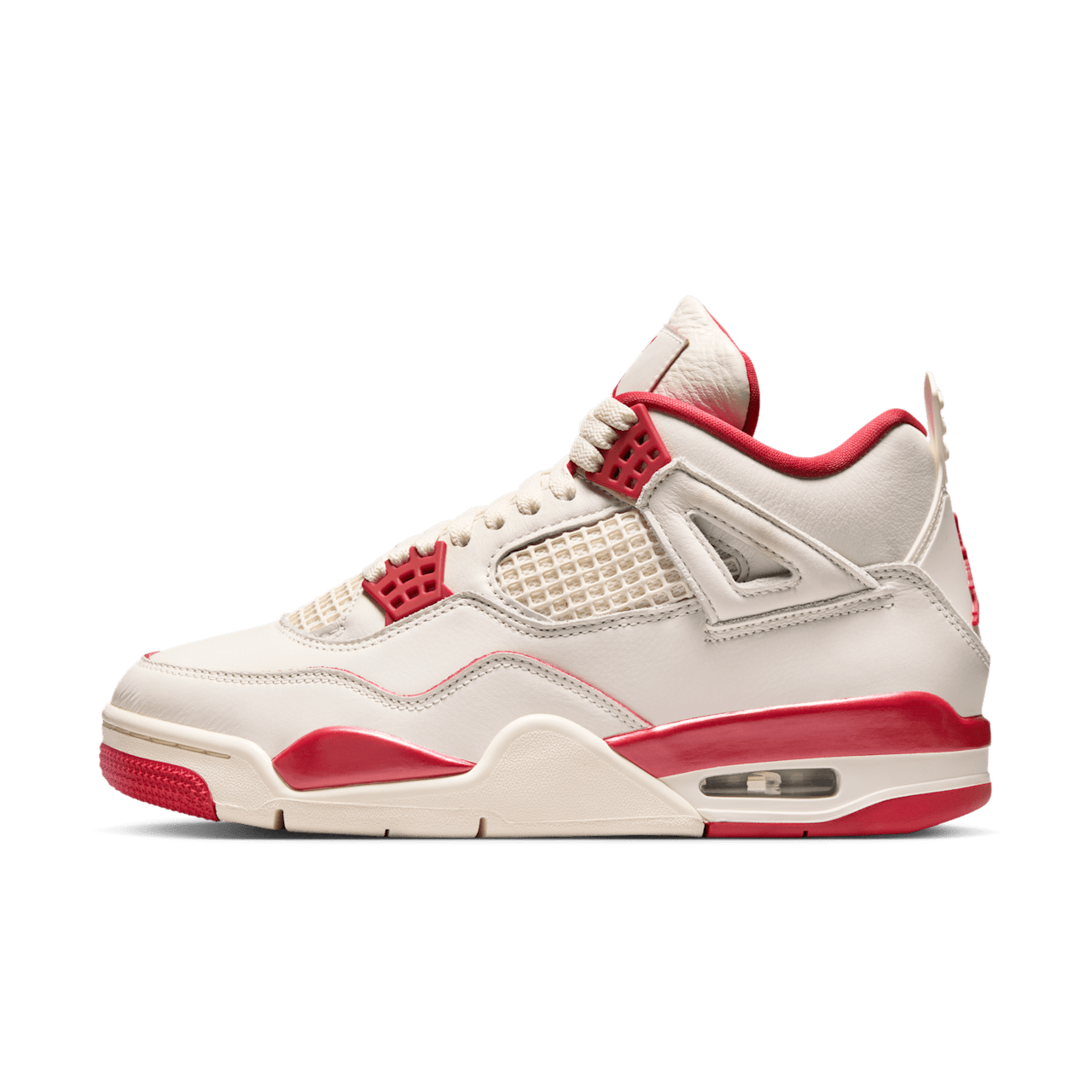 Women's Air Jordan 4 'Pale Ivory and Tough Red' (HV0823-108)