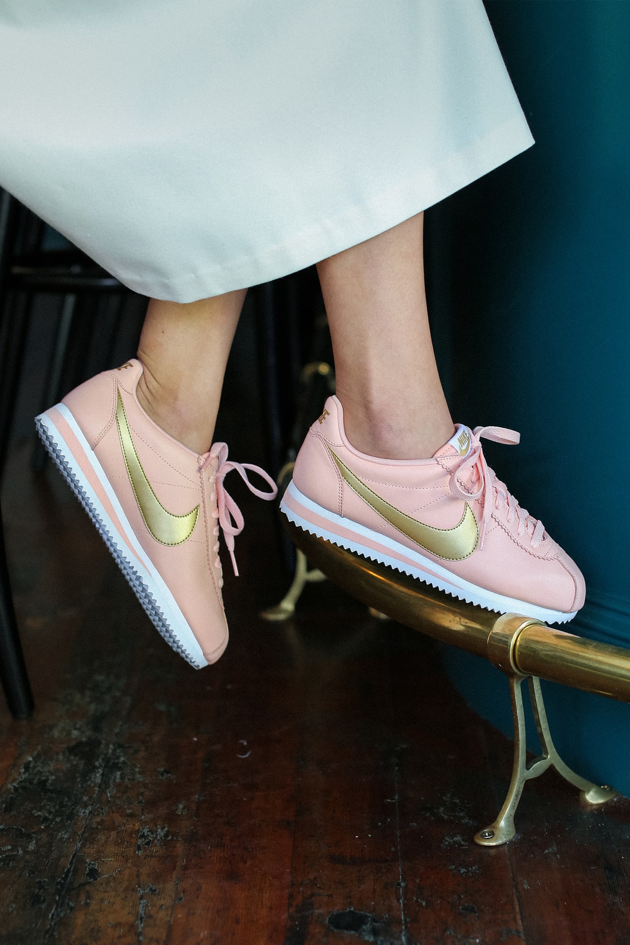 Women s Nike Classic Cortez Arctic Orange Metallic Gold Release Date. Nike SNKRS