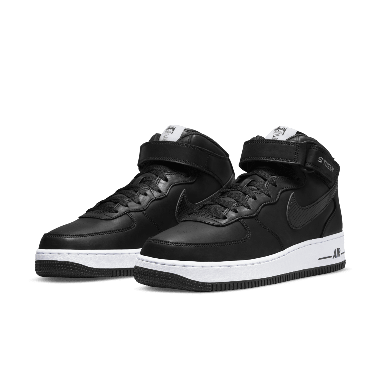 Air Force 1 Mid x Stüssy 'Black' (DJ7840-001) Release Date. Nike SNKRS