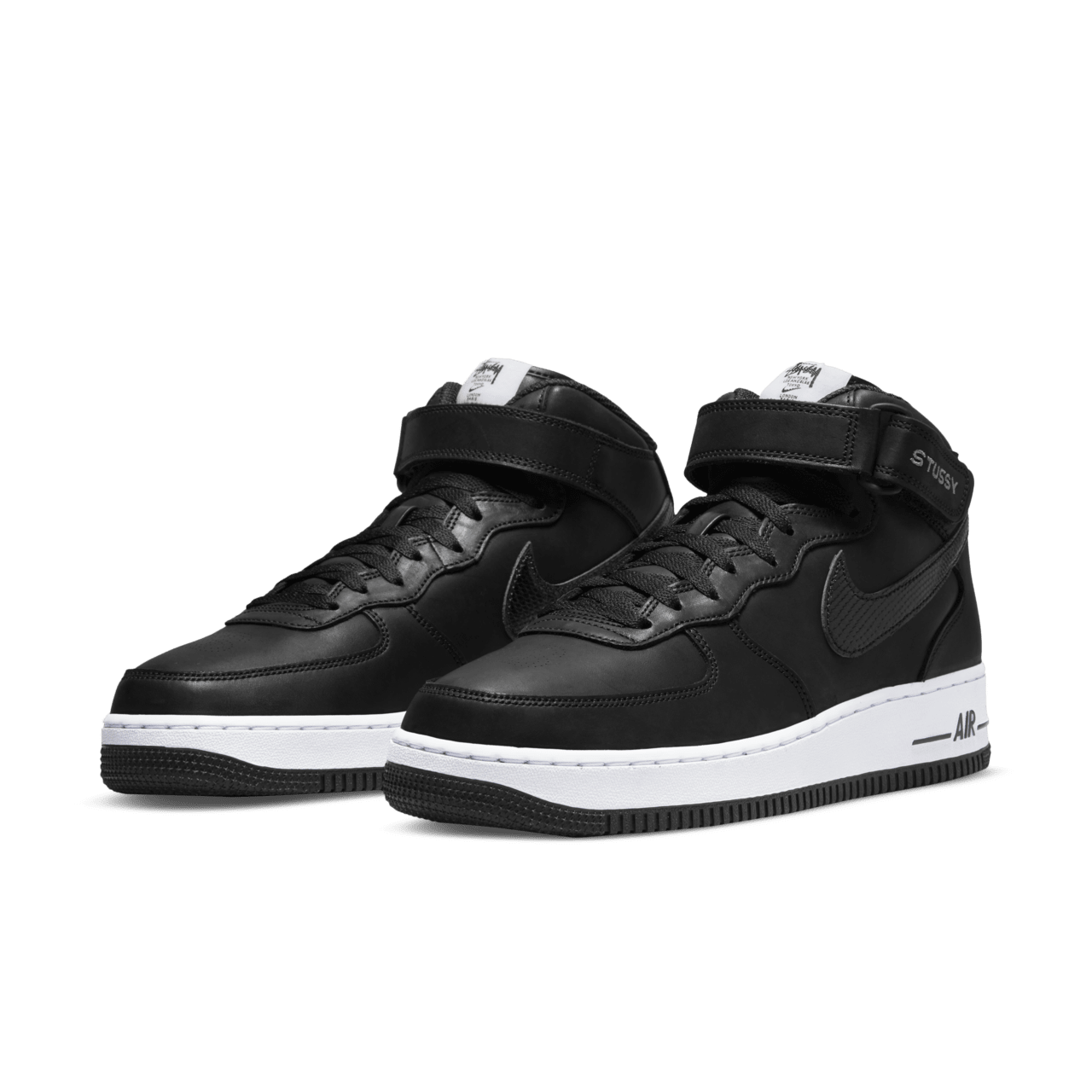 Air Force 1 Mid x Stüssy 'Black' (DJ7840-001) Release Date Air Force 1 Mid x Stüssy 'Black' (DJ7840-001) Release Date