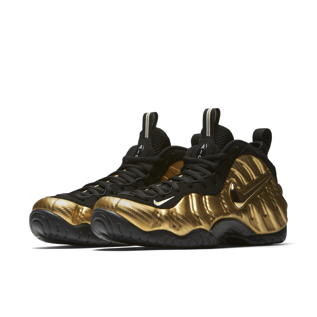 Black and gold foamposites release date on sale