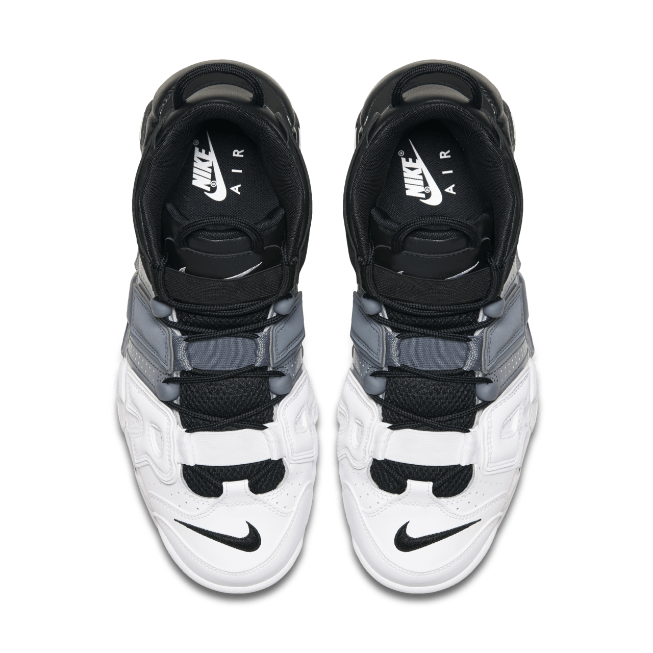 Nike air more uptempo black and white best sale