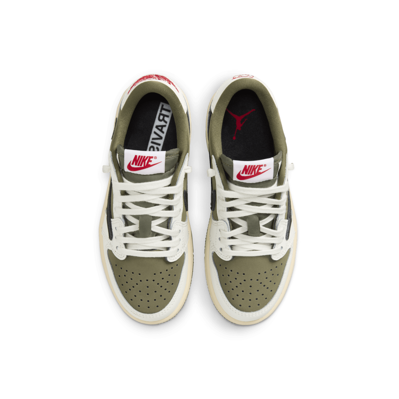 【NIKE公式】リトルキッズ ジョーダン 1 LOW x トラヴィス スコット 'Reverse Olive' (DO5442-200 / JORDAN 1 LOW OG SP (PS))