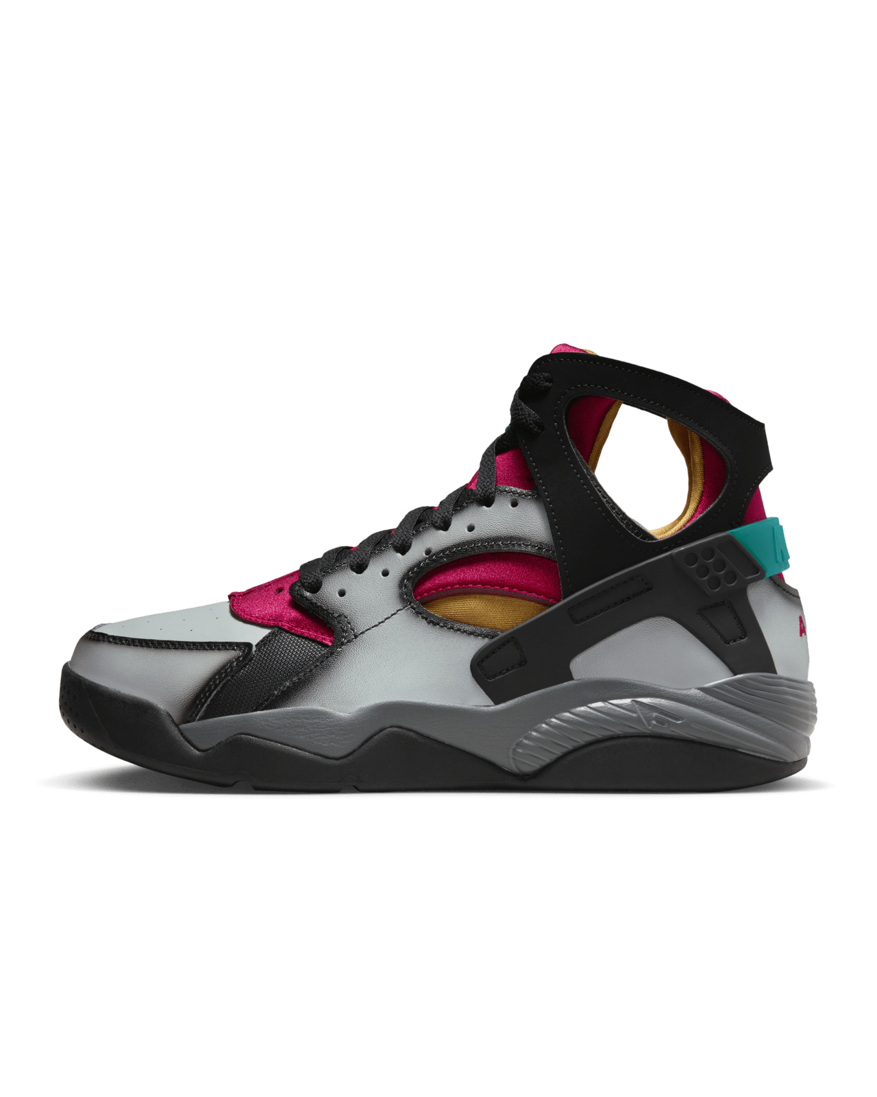 Air Flight Huarache Light Smoke Grey and Noble Red FD0189 001 release date. Nike SNKRS