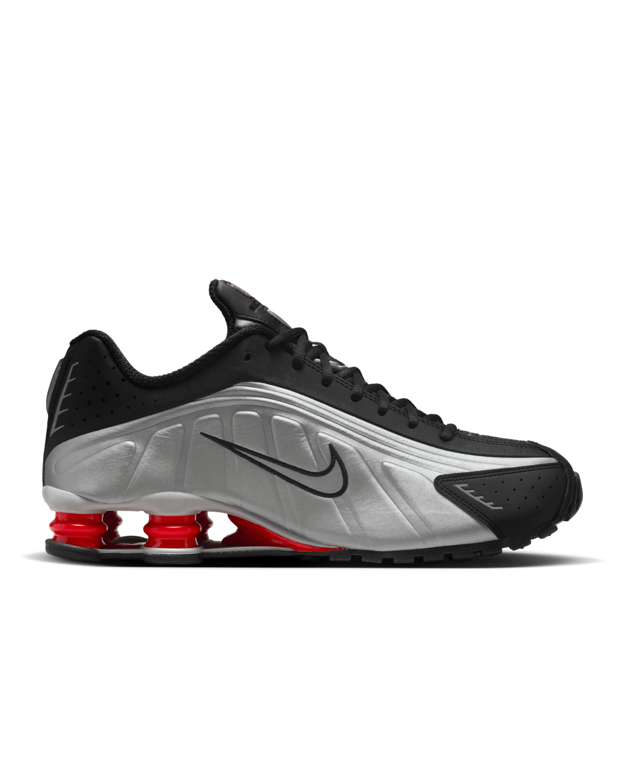 Shox R4 Black and Metallic Silver BV1111 008 release date. Nike SNKRS