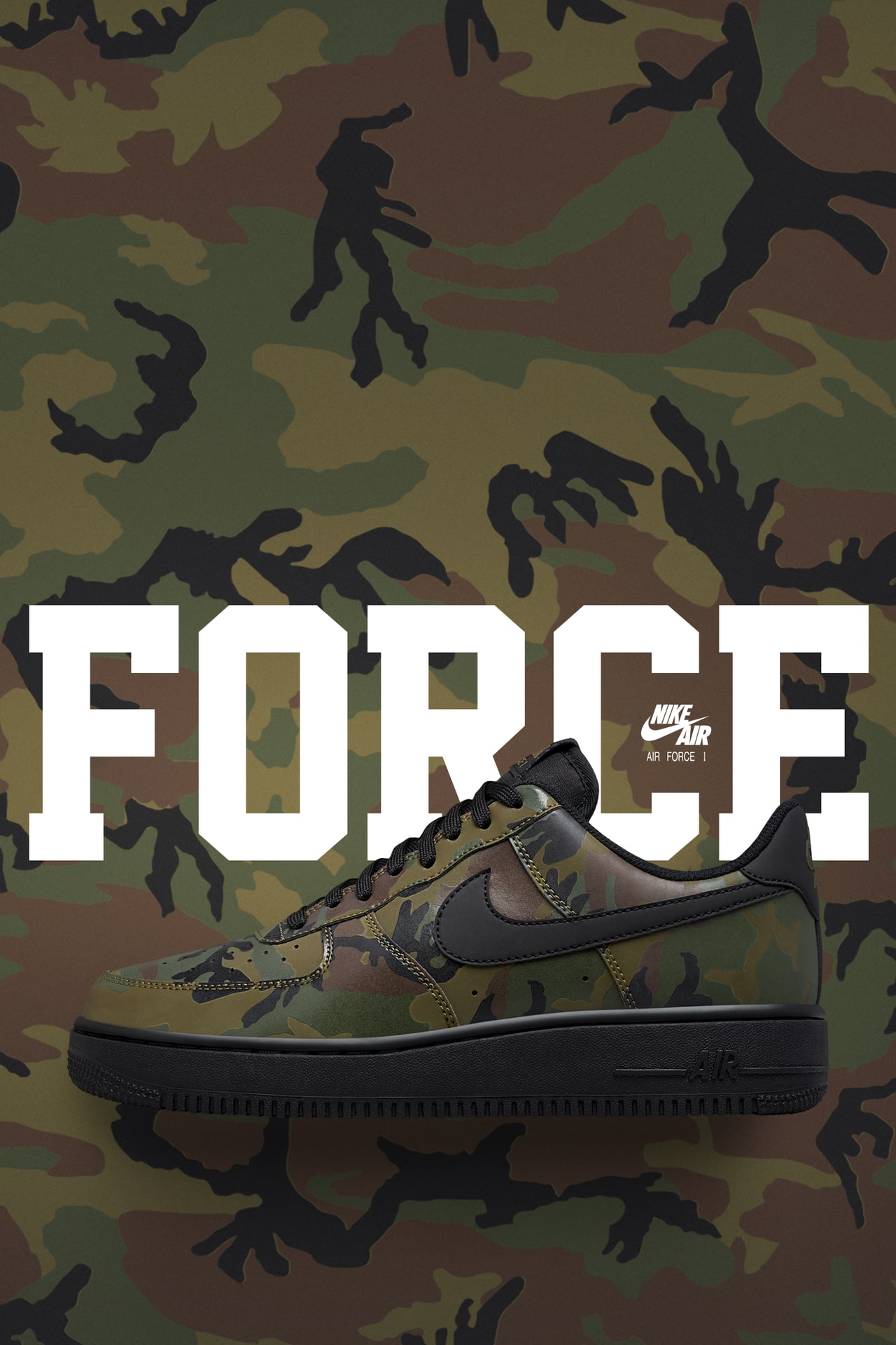 Nike Air Force 1 Low 07 'Medium Olive Camo Reflective' Release Date