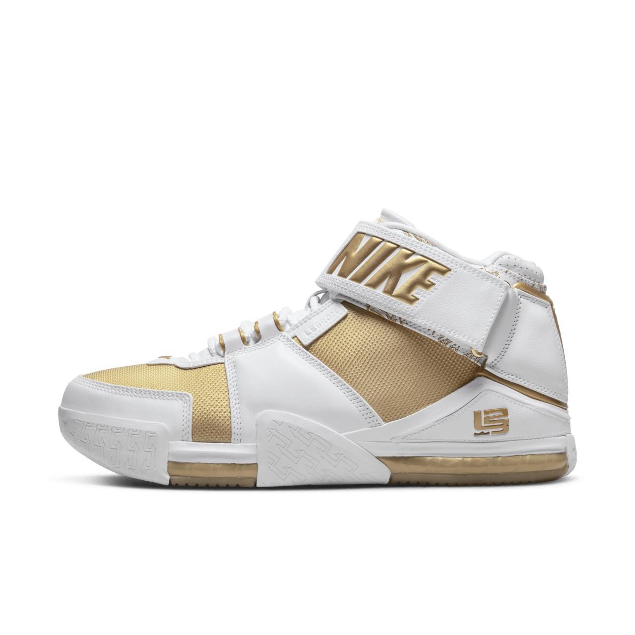 LeBron 2 Metallic Gold and White DJ4892 100 Release Date. Nike SNKRS