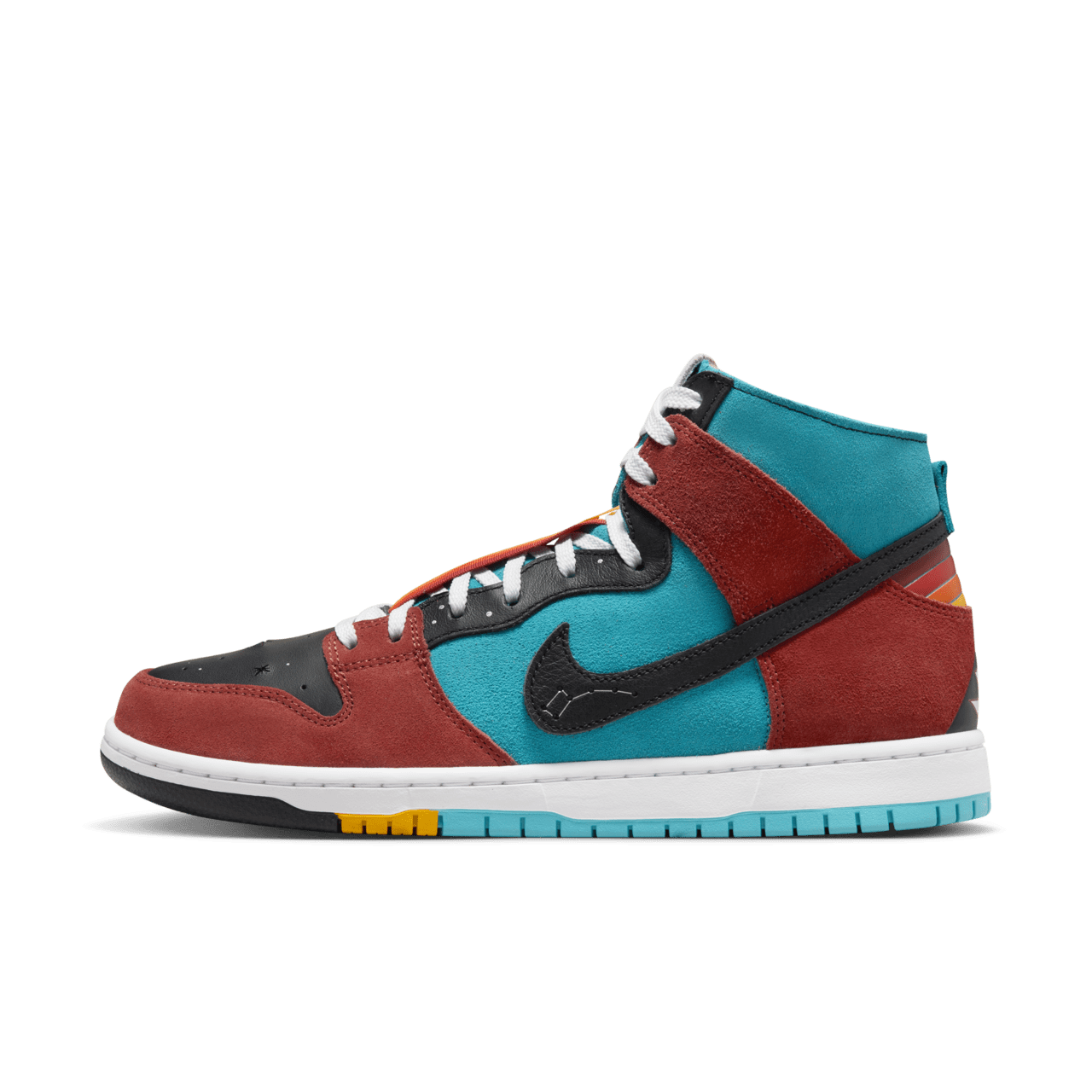 Nike SB Dunk Hi Decon x Di'Orr Greenwood „Turquoise Blue és Firewood Orange” (FQ1775-400) – megjelenési dátum