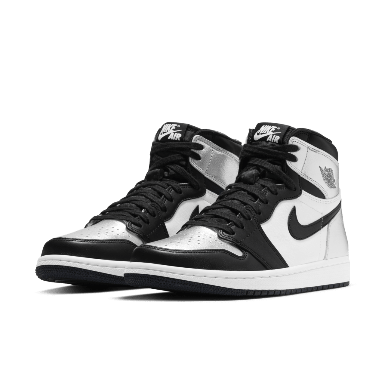 Jordan 1 white metallic silver online