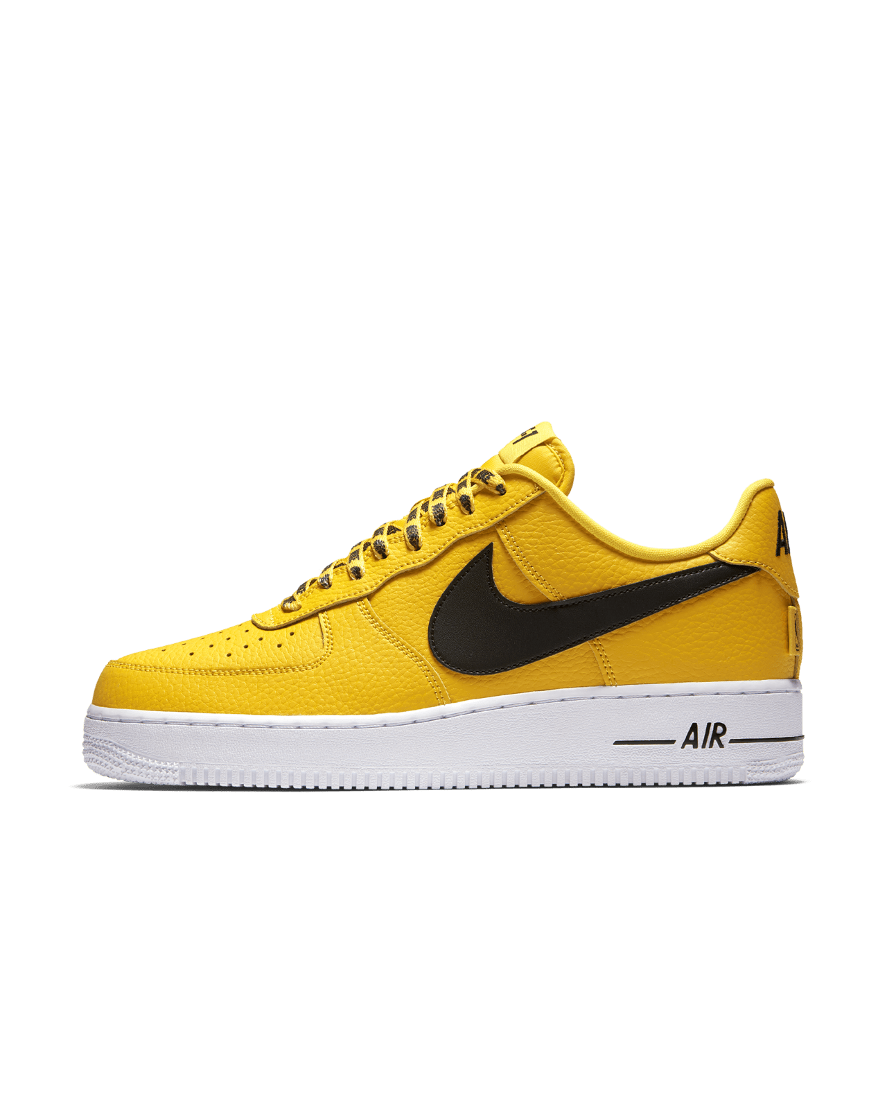 Nike air force yellow and black best sale