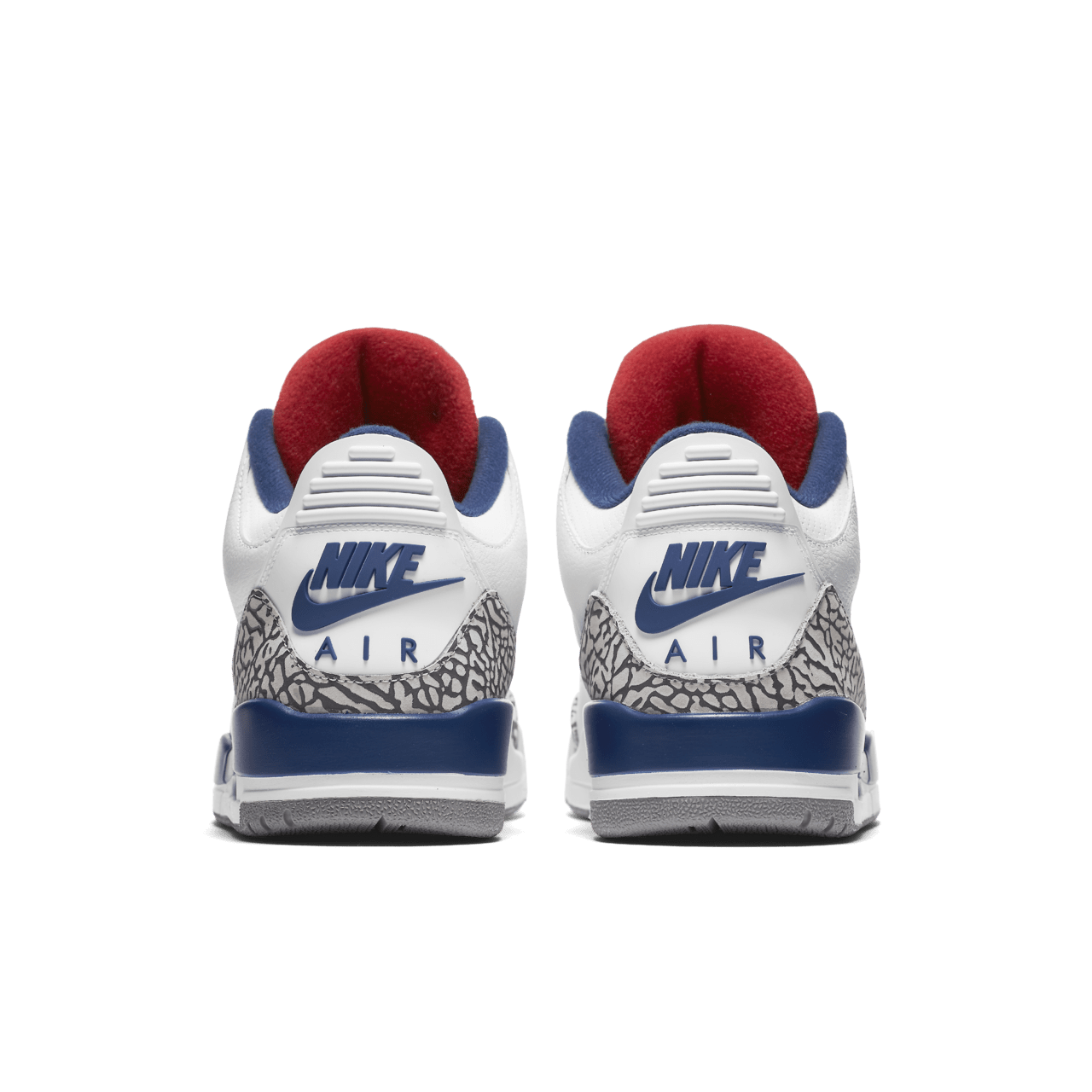 Jordan 3 white red and blue on sale