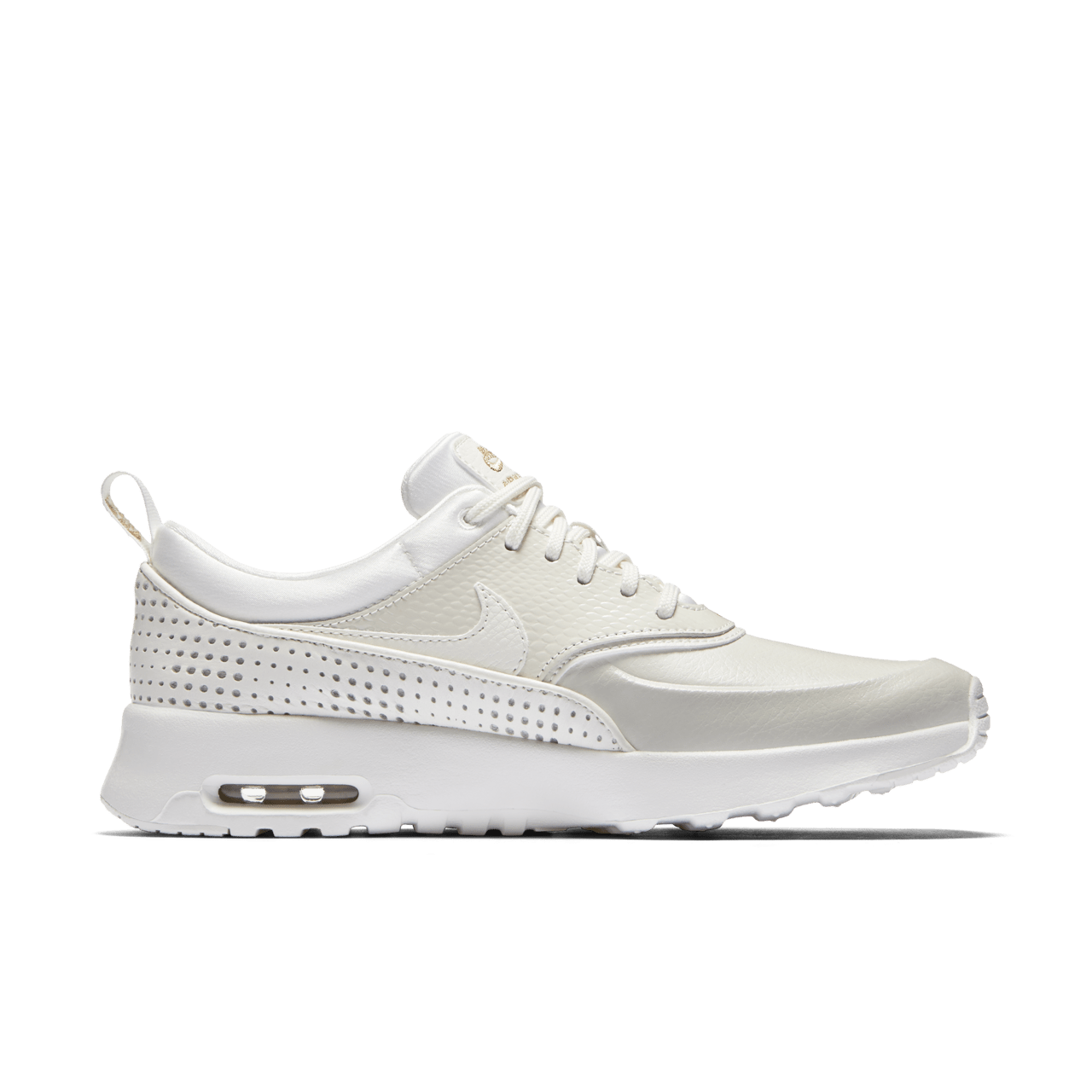 Women s Nike Air Max Thea Premium Summit White Metallic Gold Release Date. Nike SNKRS