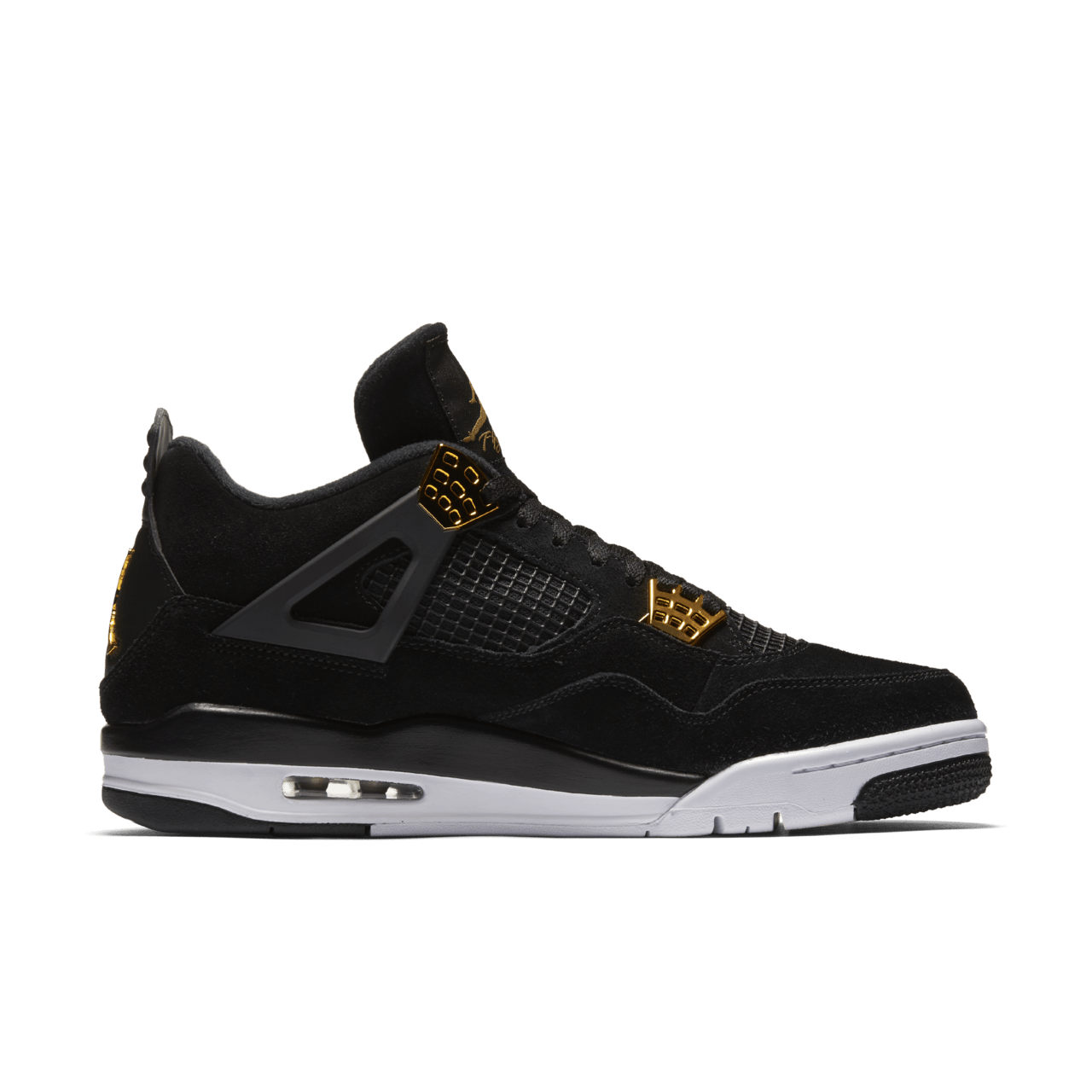 Jordan retro 4 gold and black on sale