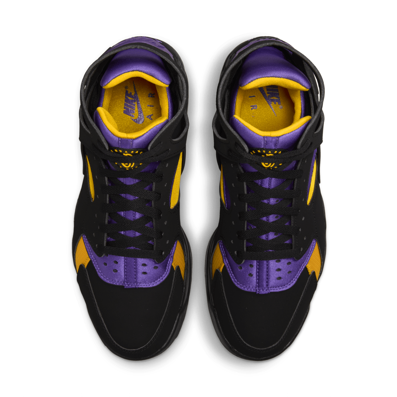 Fecha de lanzamiento del Air Flight Huarache "Black and Varsity Purple" (FD0188-001)