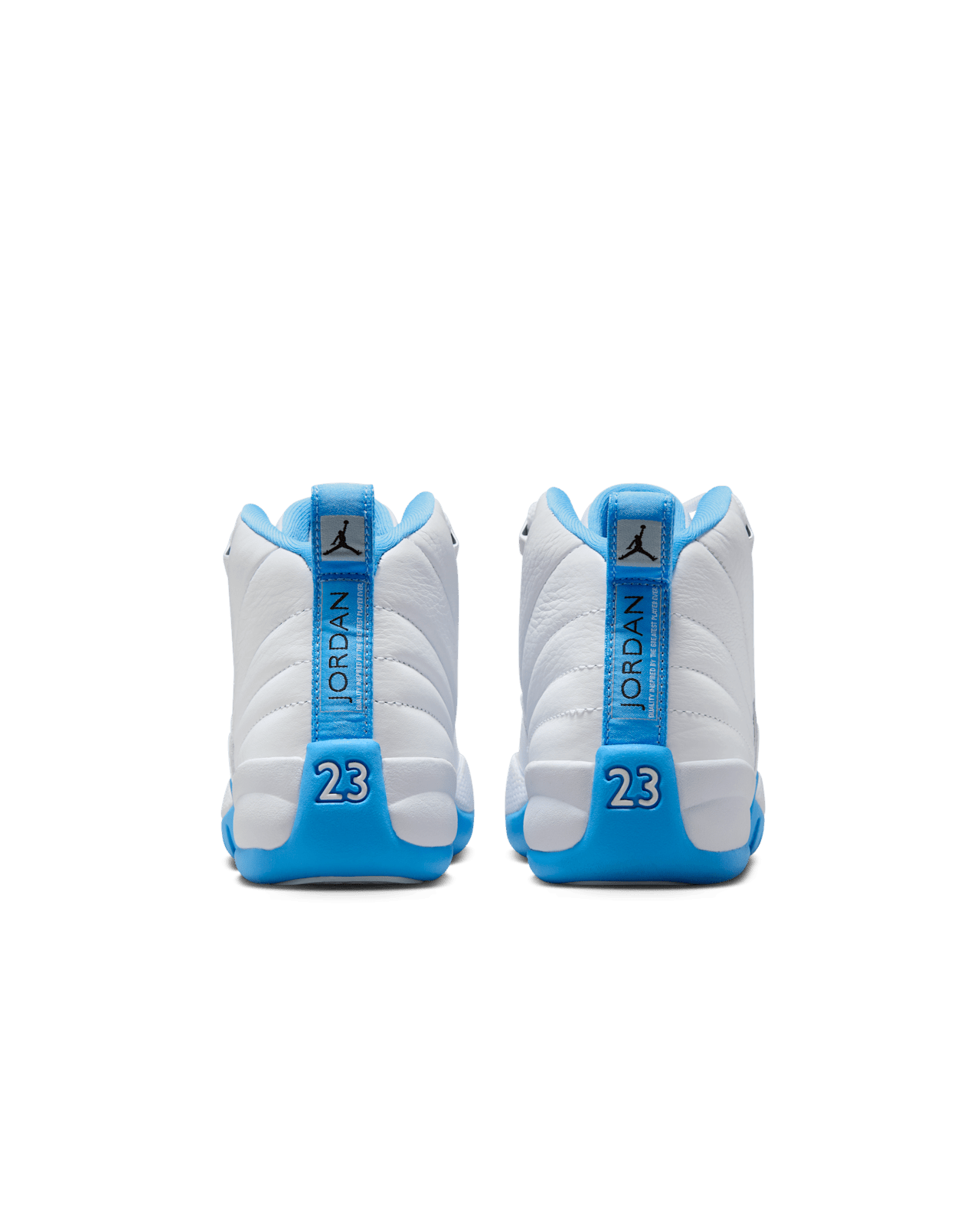 Big Kids' Air Jordan 12 'White and University Blue' (153265-112)