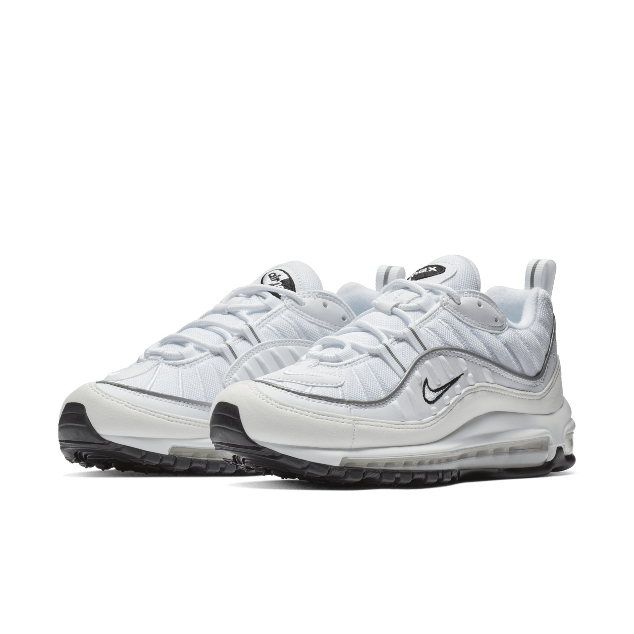 Air max 98 white reflect silver on sale