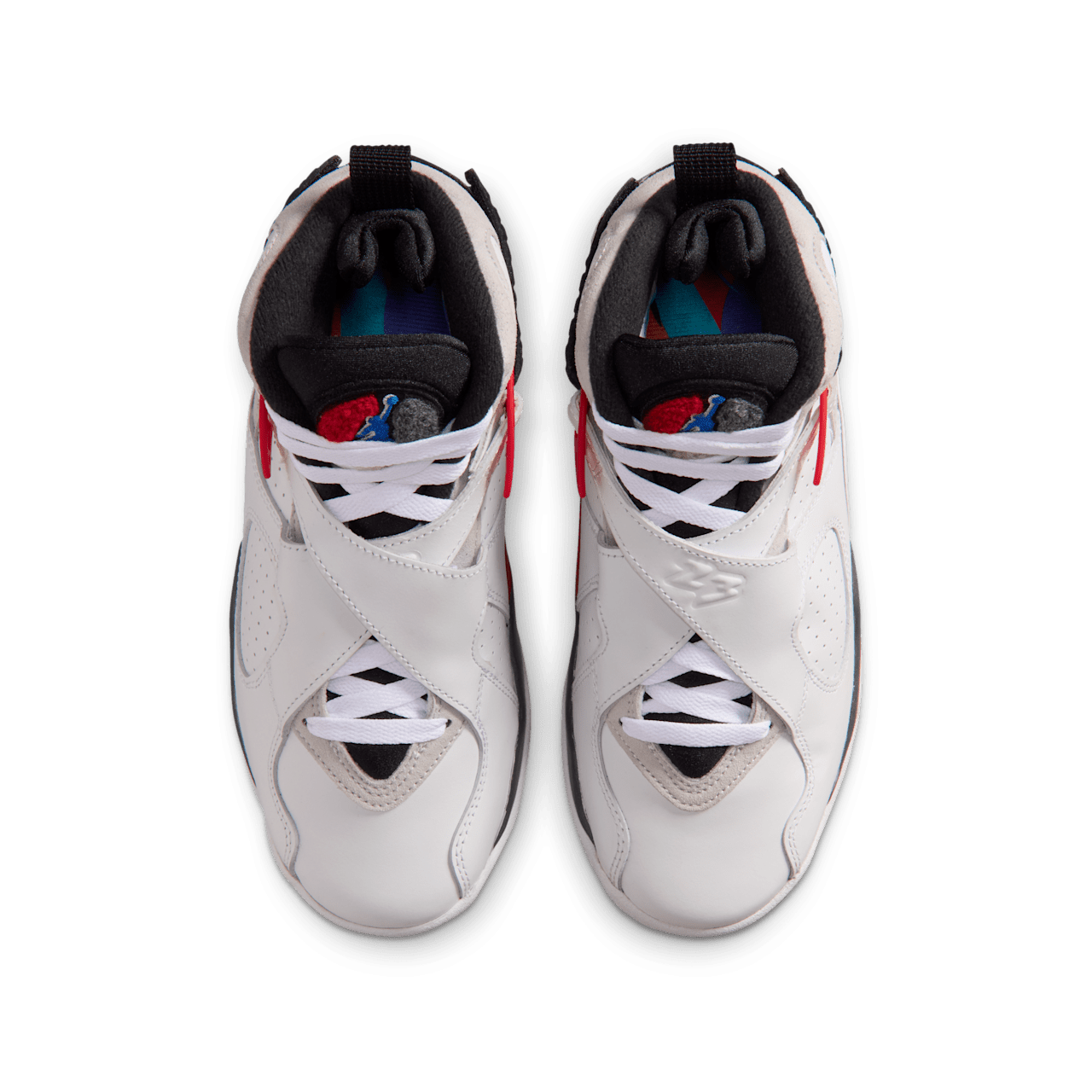Big Kids' Air Jordan 8 'White and True Red' (305368-100)