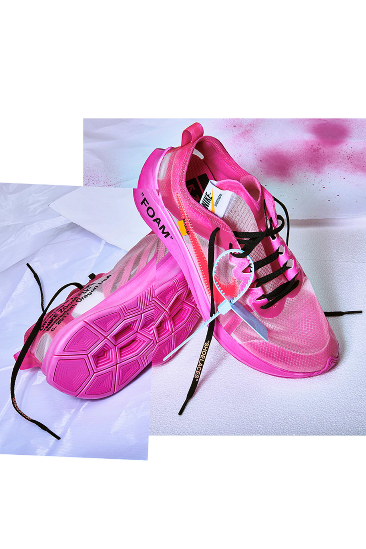 Nike zoom fly sp pink off white hotsell