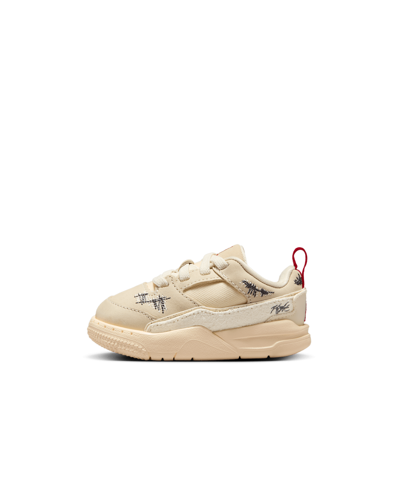 Lanceringsdato for Jordan Flight Court x Téla "Crèpe" til kvinder (HQ2958-100)