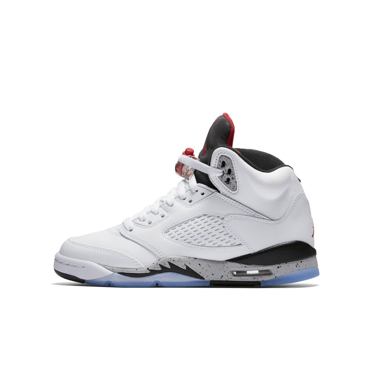 Jordan retro 5 red black deals