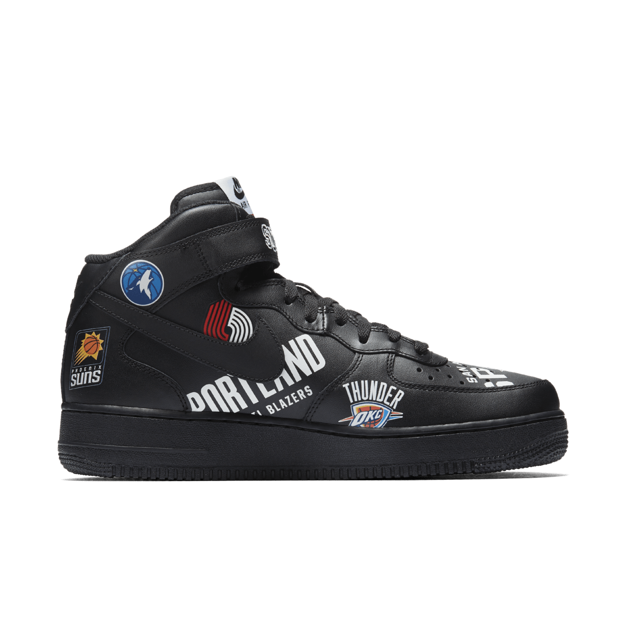 Nike Air Force 1 Mid Supreme NBA Black Release Date. Nike SNKRS