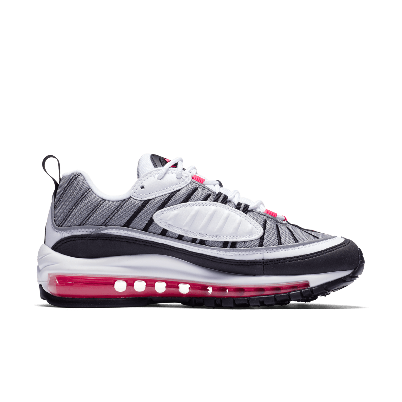 Fecha de lanzamiento de las Nike Air Max 98 White Solar Red Reflect Silver para mujer. Nike SNKRS