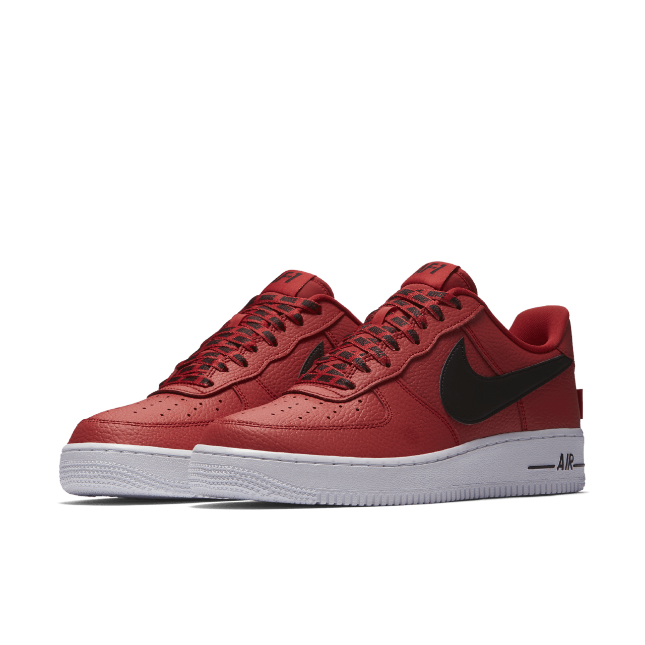 Nike af1 black and red hotsell