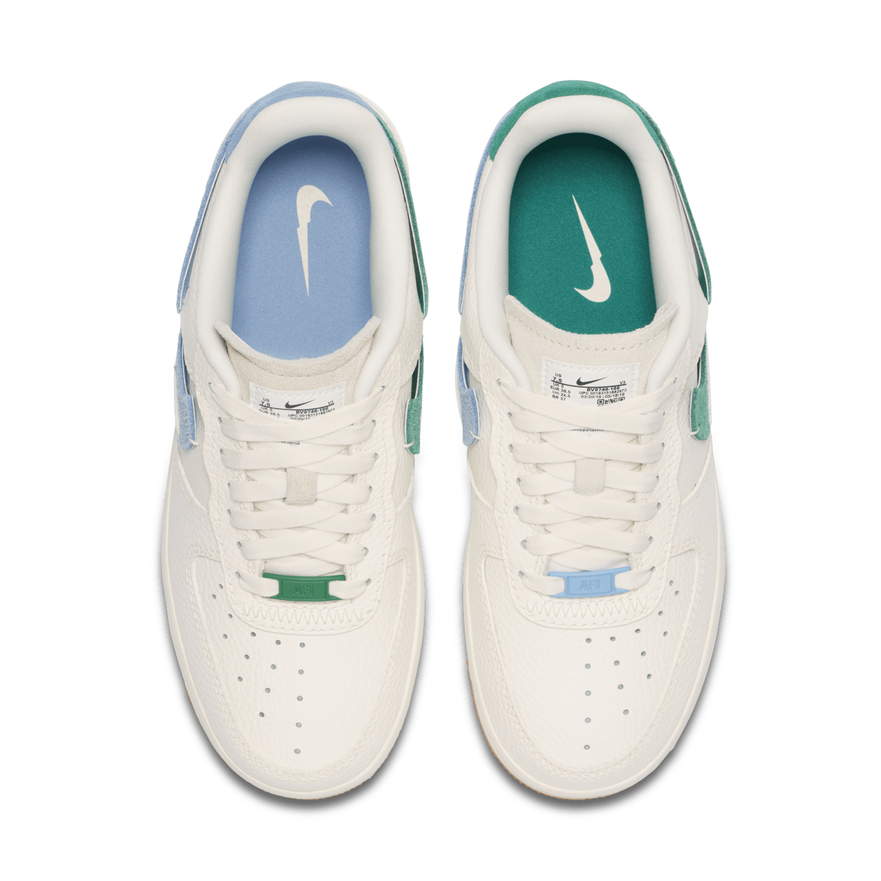 Nike air force 1 vandalised sail/green hotsell