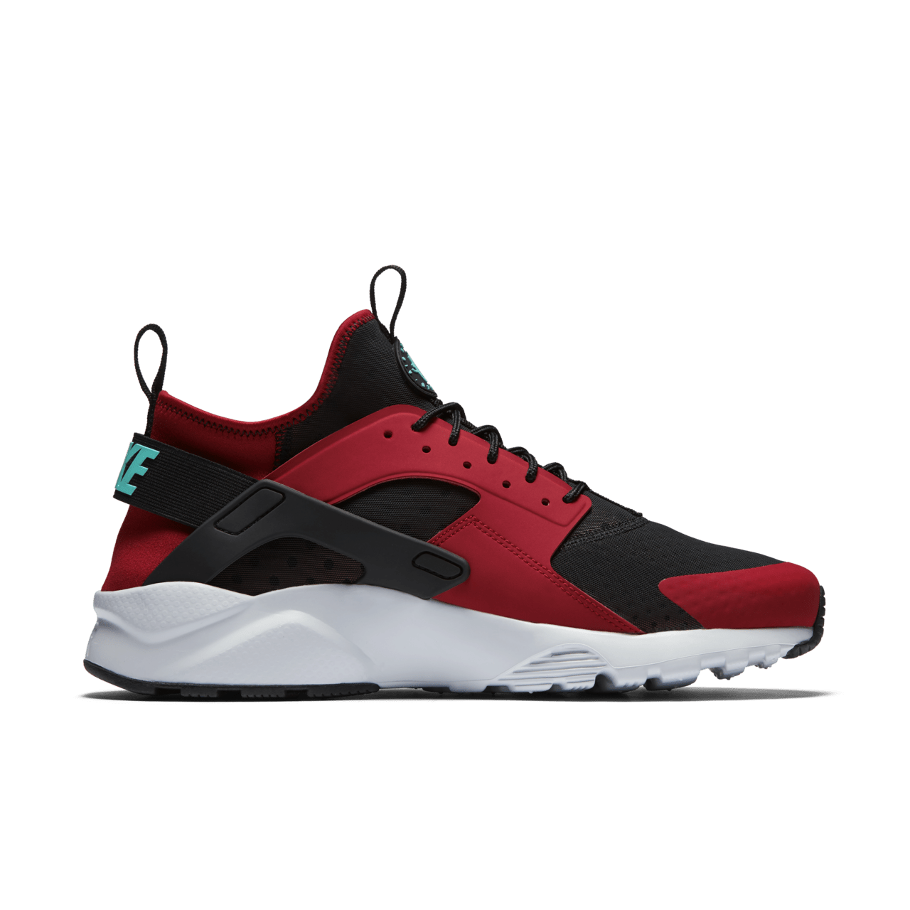 Nike air huarache run ultra black metallic silver  and  university red hotsell