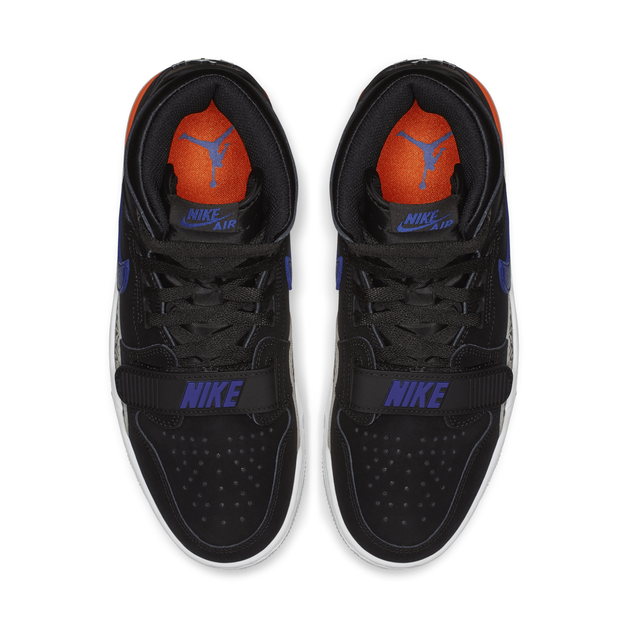 Blue black and orange jordans best sale