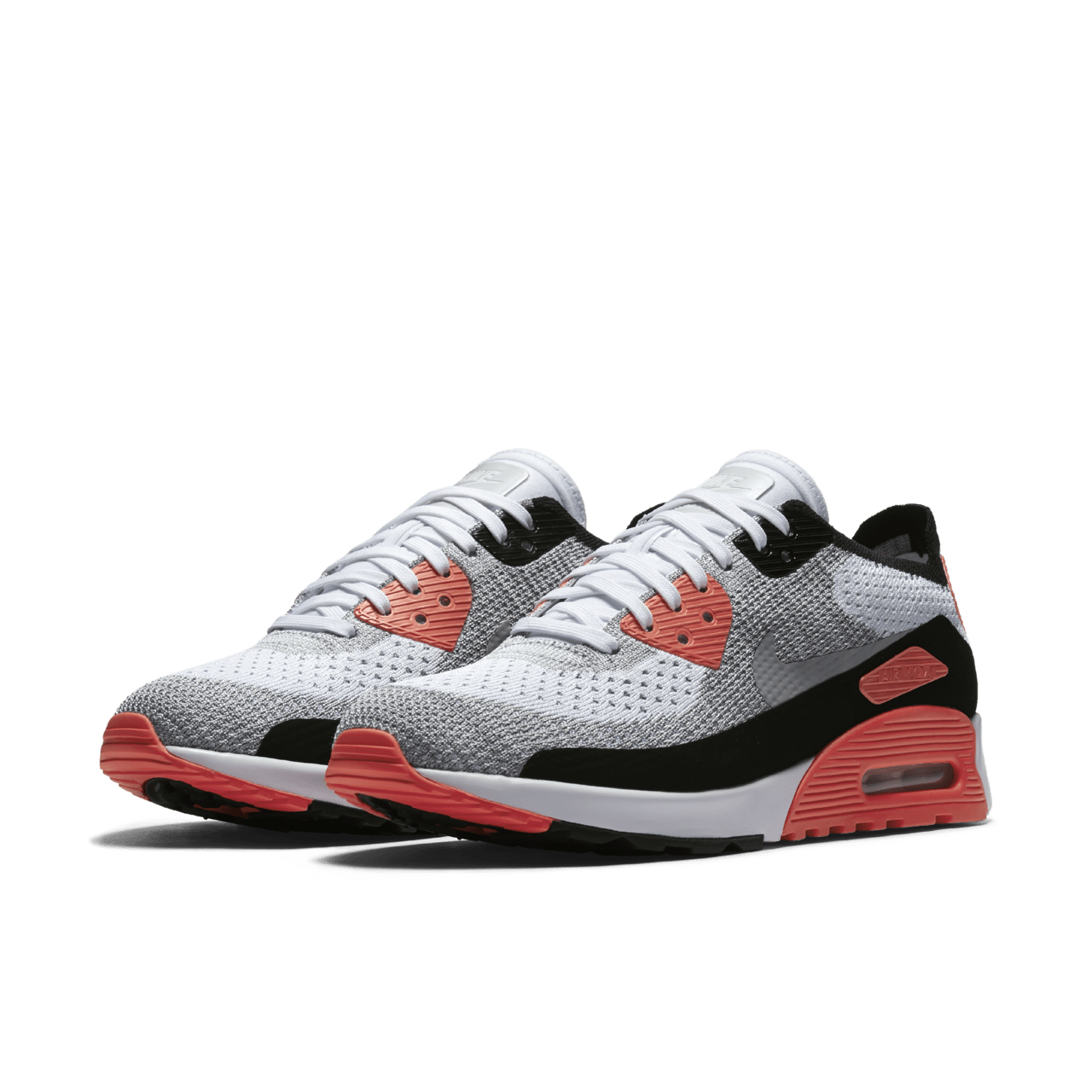 Nike Air Max 90 Ultra 2.0 Flyknit White Bright Crimson fur Damen. Nike SNKRS