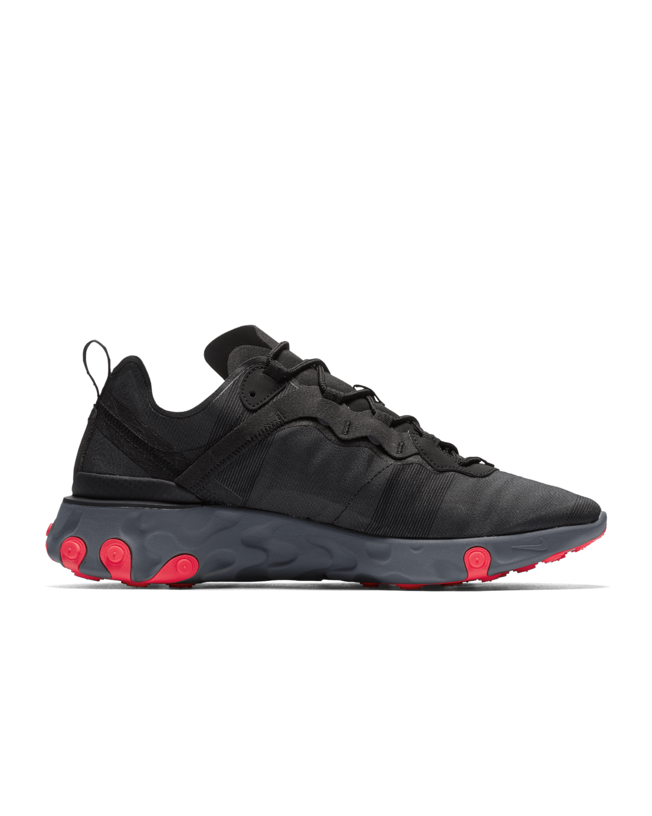 Nike React Element 55 'Black & Solar Red' Release Date