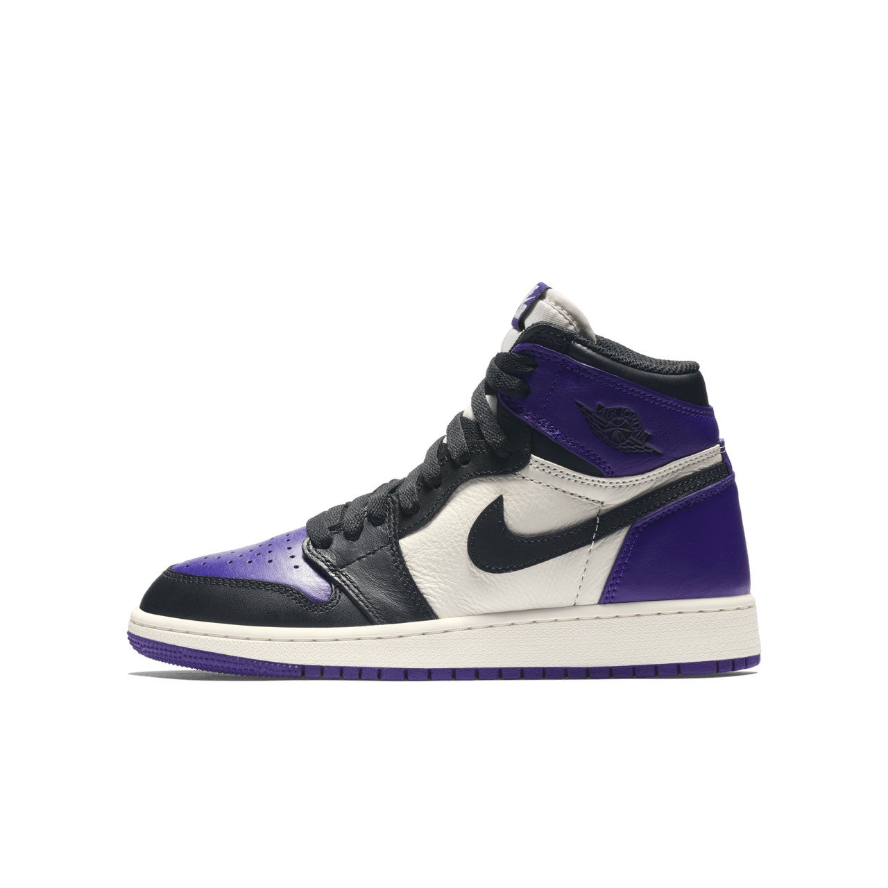 Purple black white jordans online