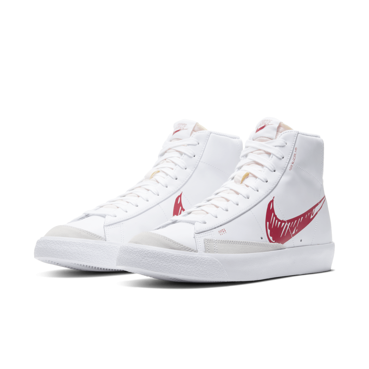 【NIKE公式】ブレーザー MID ‘77 'Red Sketch' (CW7580-100 / BLAZER MID ‘77)