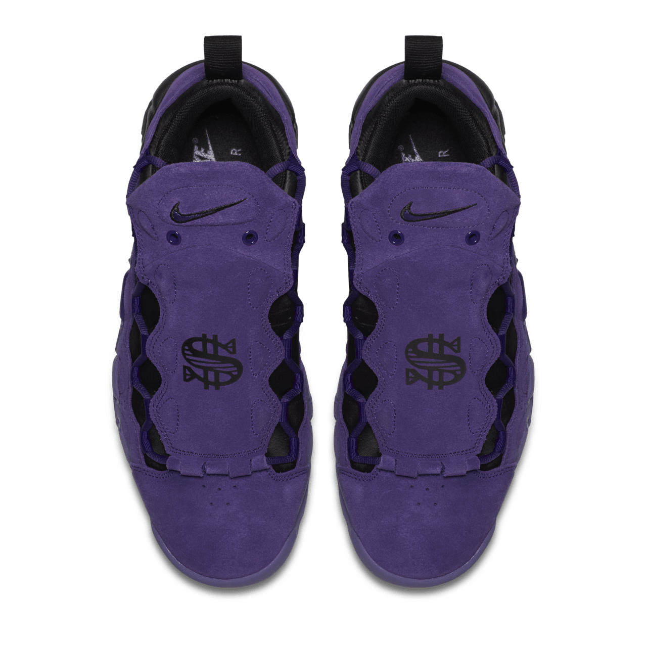 Nike air more money purple leopard best sale