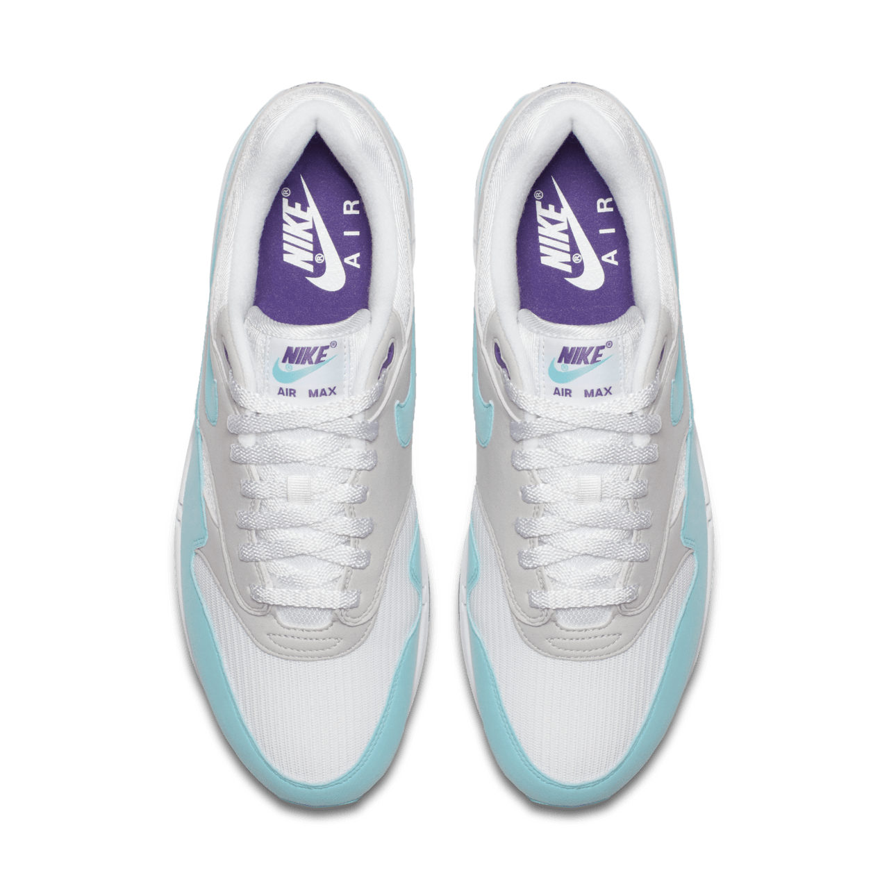 Nike air max 1 white purple best sale