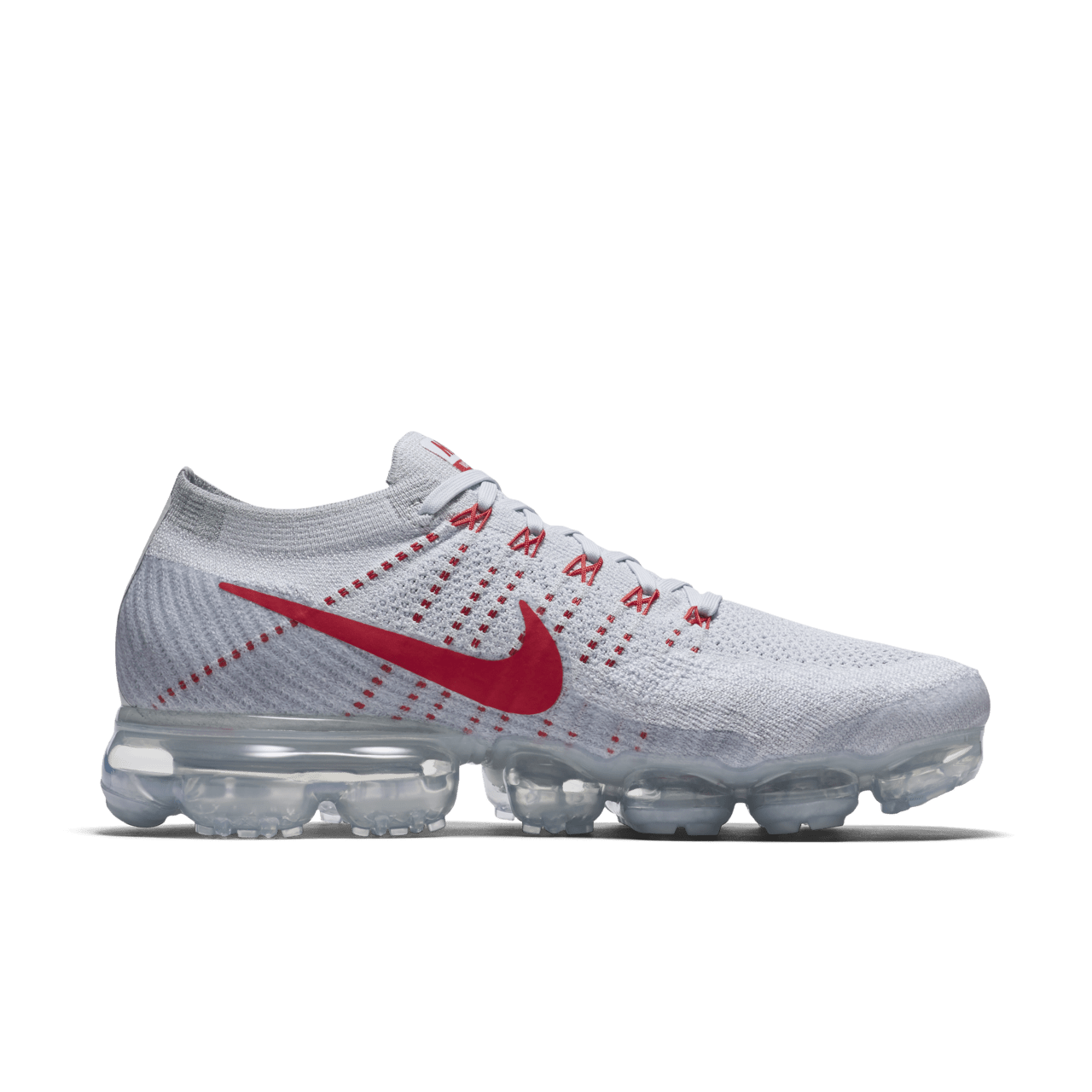 Nike Air VaporMax Pure Platinum University Red Nike SNKRS