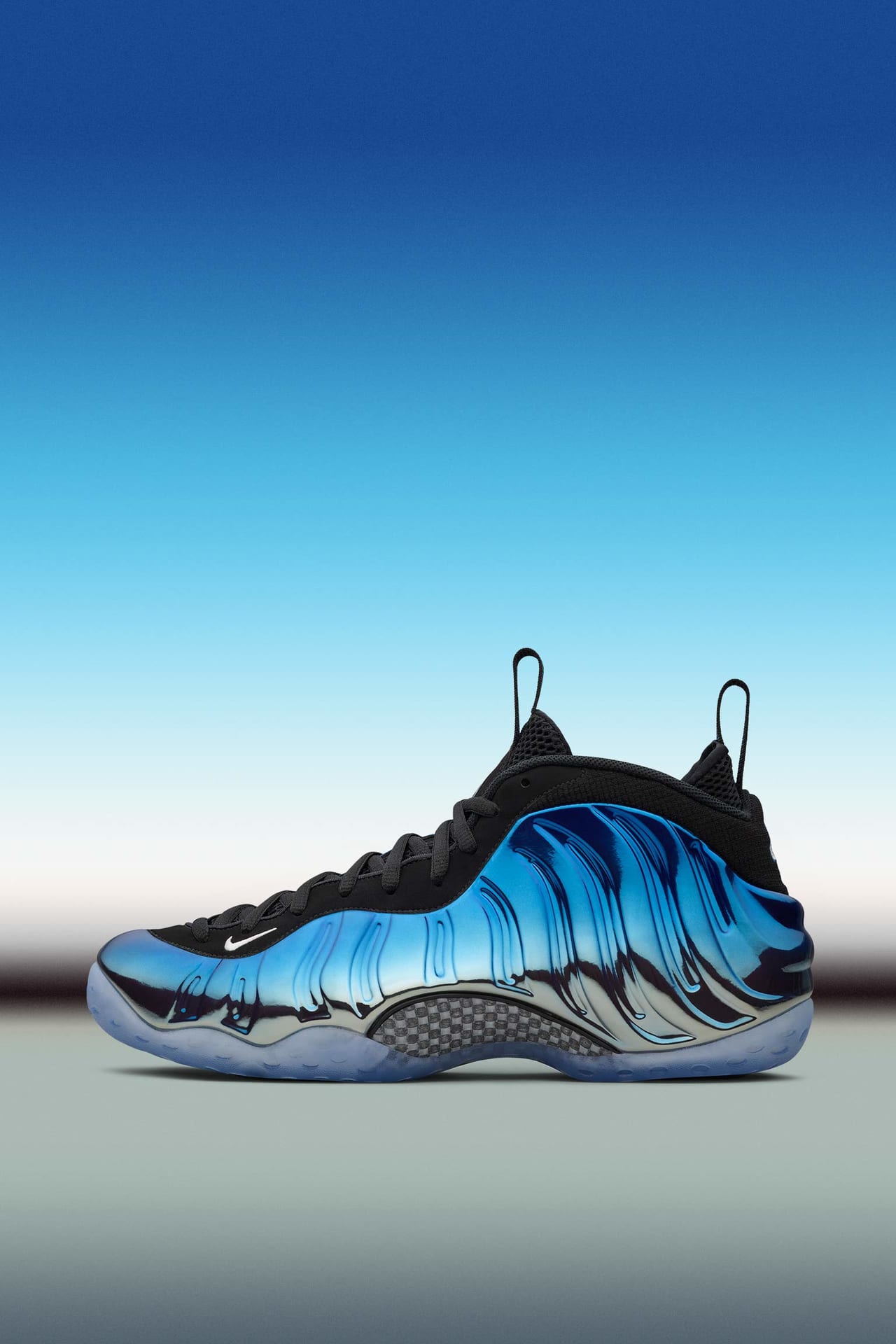 Air foamposite one blue mirror on sale