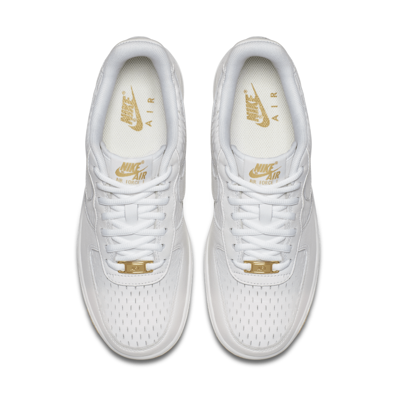 Air force 1 white metallic gold on sale