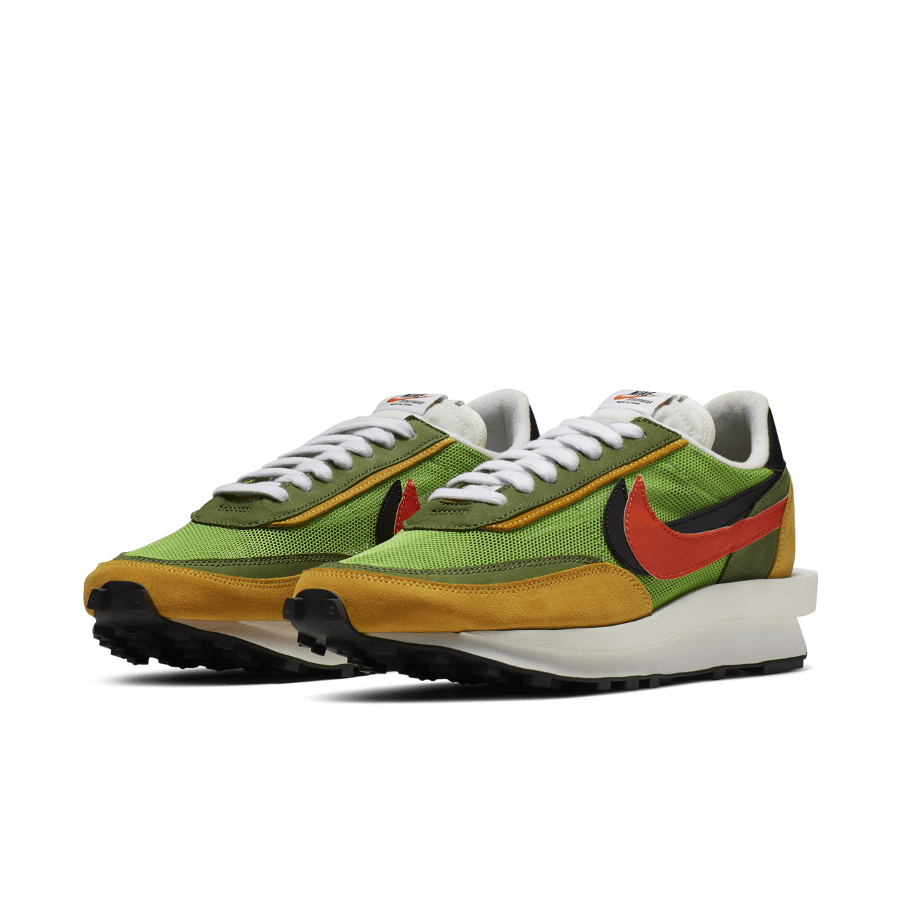 Nike LDWaffle Sacai Green Gusto Varsity Maize Safety Orange Nike SNKRS