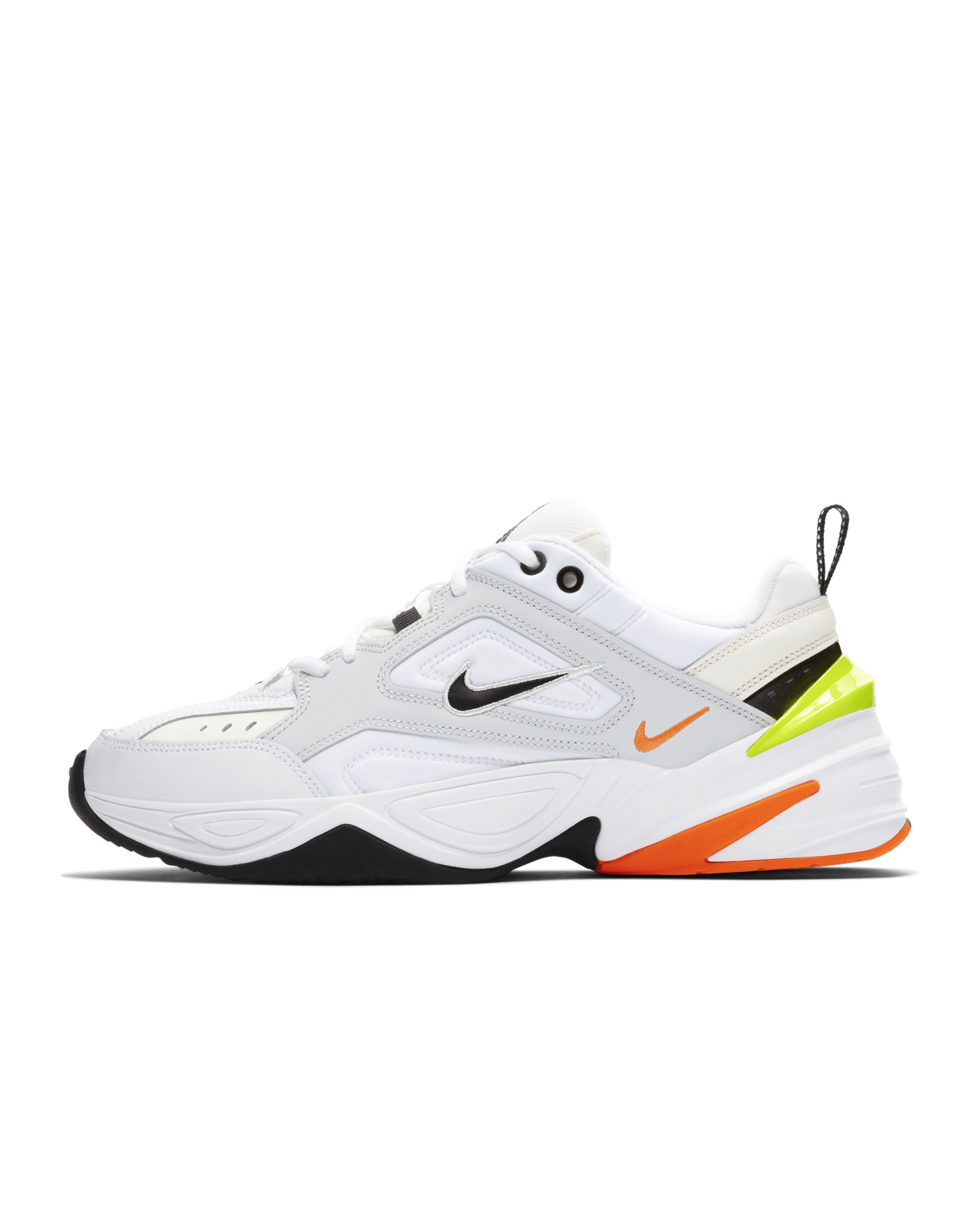 Nike m2k tekno trainers in black white and green hotsell