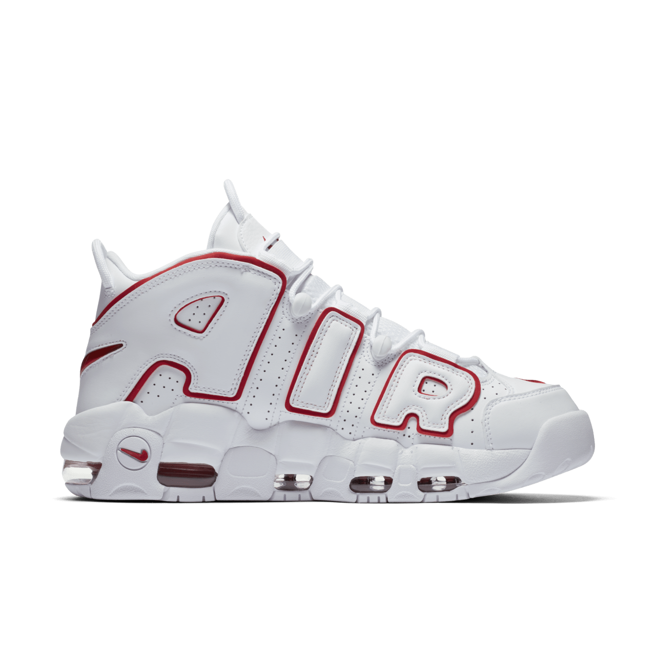 Air More Uptempo White and Varsity Red Release Date. Nike SNKRS